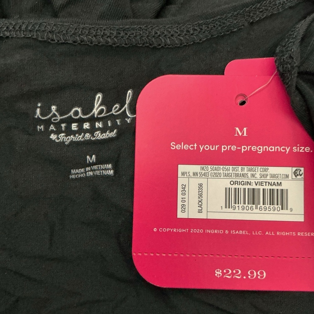 Ingrid & Isabel Black Maternity Top Nursing Feature Elbow Sleeve Black Medium - Picture 6 of 14
